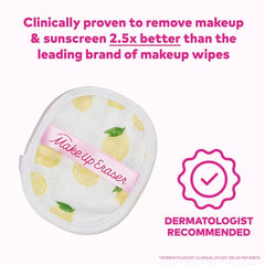 MakeUp Eraser ensemble 7 lingettes limoncello: lavage et réutilisation faciles