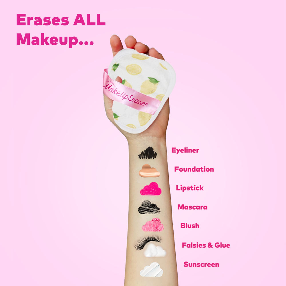 MakeUp Eraser fibres doubles: côté court enlève le maquillage, côté long exfolie