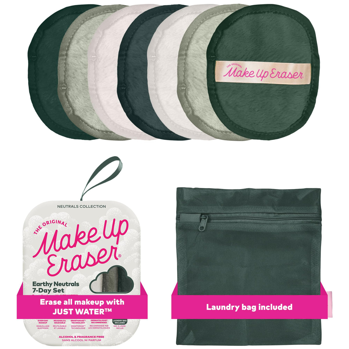 MakeUp Eraser ensemble original 7 jours – retirer le maquillage avec juste de l’eau