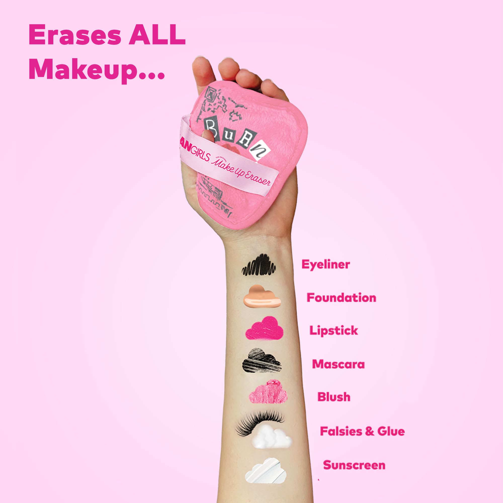 MakeUp Eraser édition Mean Girls face-double-fibres – efface maquillage et exfolie en douceur