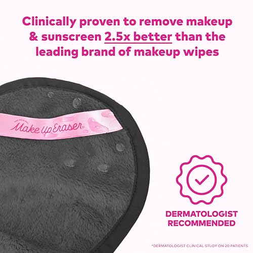 MakeUp Eraser Mini PRO démonstration 2-en-1 pour démaquillage et exfoliation.
