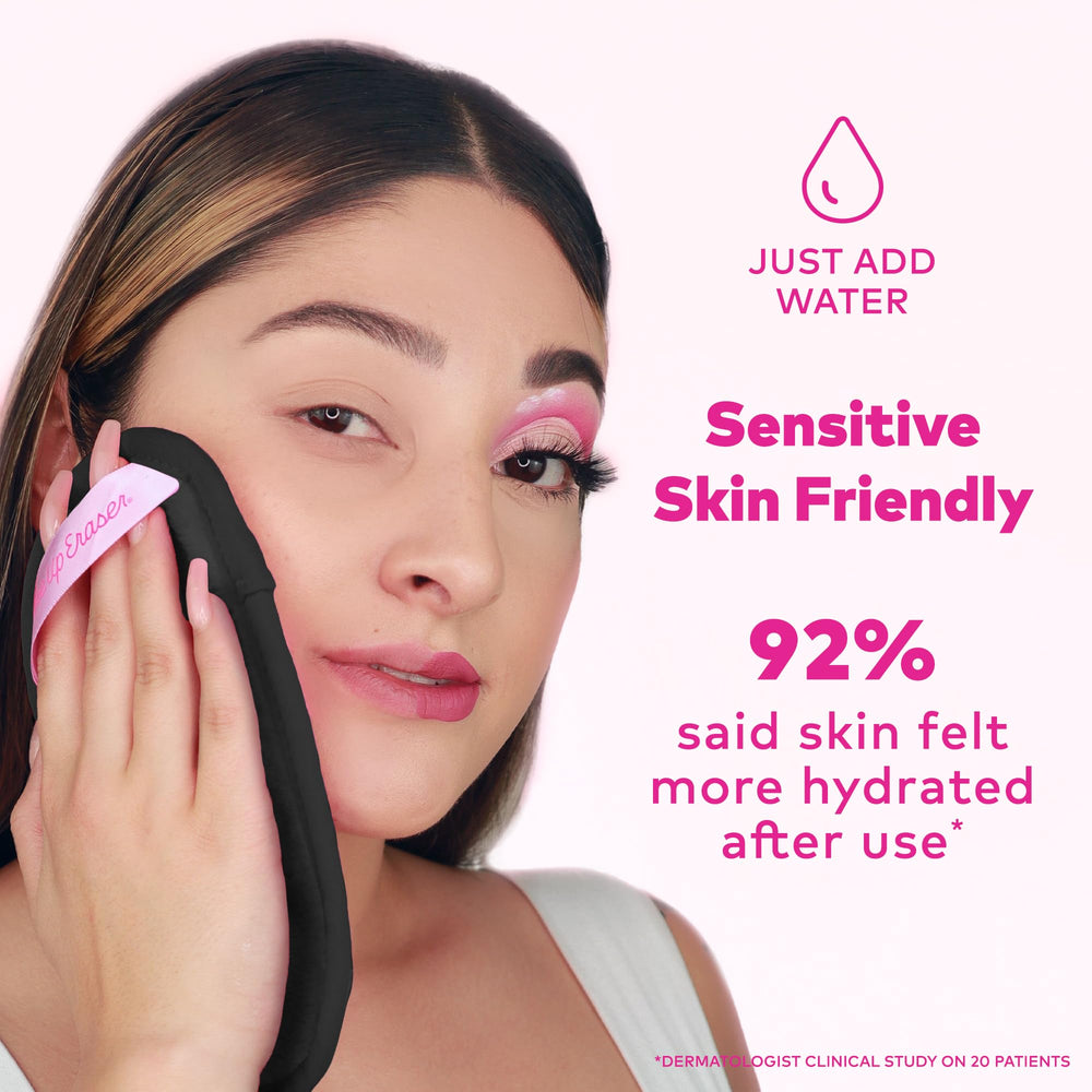 MakeUp Eraser Mini PRO adapté aux peaux sensibles et approuvé par dermatologues.
