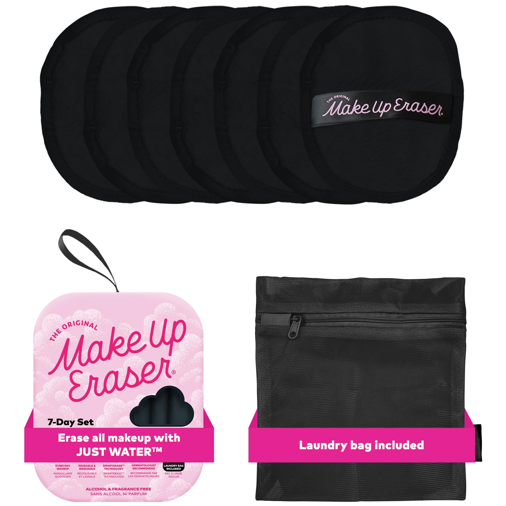 MakeUp Eraser Original 7-Jours, démaquillage sans effort avec eau.