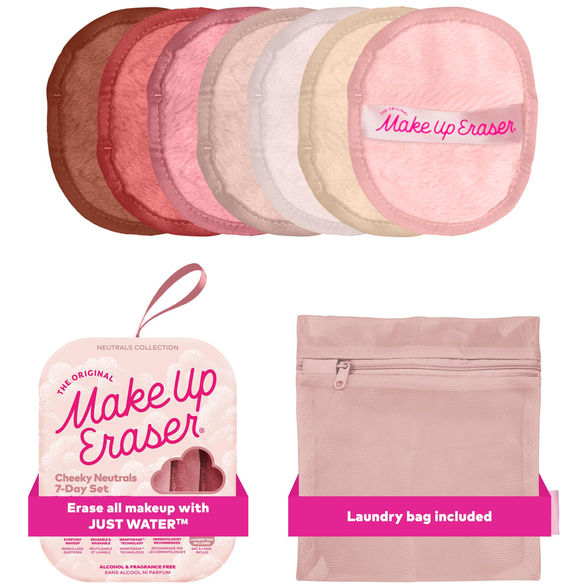 MakeUp Eraser Original 7 jours – ensemble eau seule pour un démaquillage sans lingettes jetables