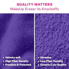 MakeUp Eraser Original PRO fond de teint éliminé en douceur grâce aux fibres.