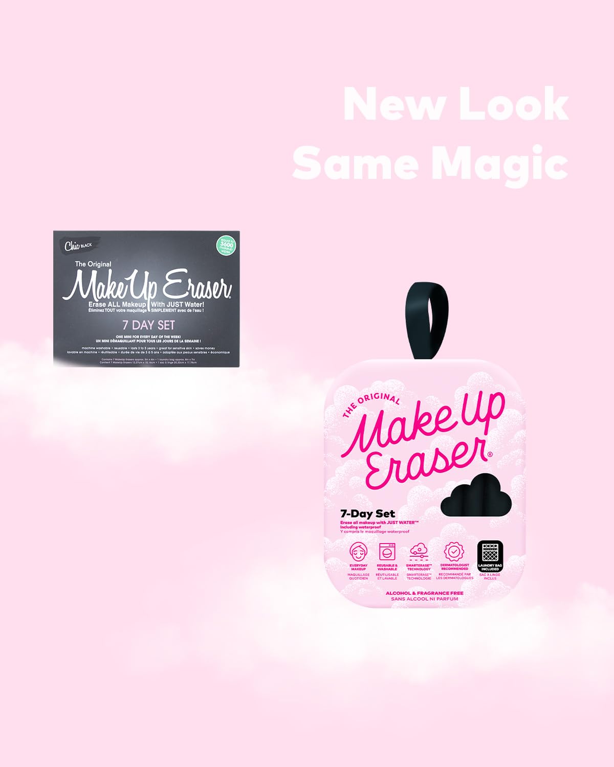 MakeUp Eraser PRO noir, gros plan sur les fibres minces et efficaces