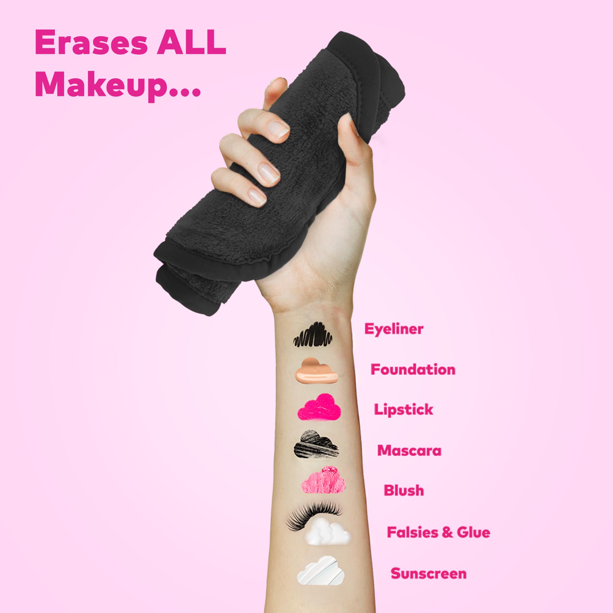 MakeUp Eraser PRO noir, lavage en machine pour réutilisation durable