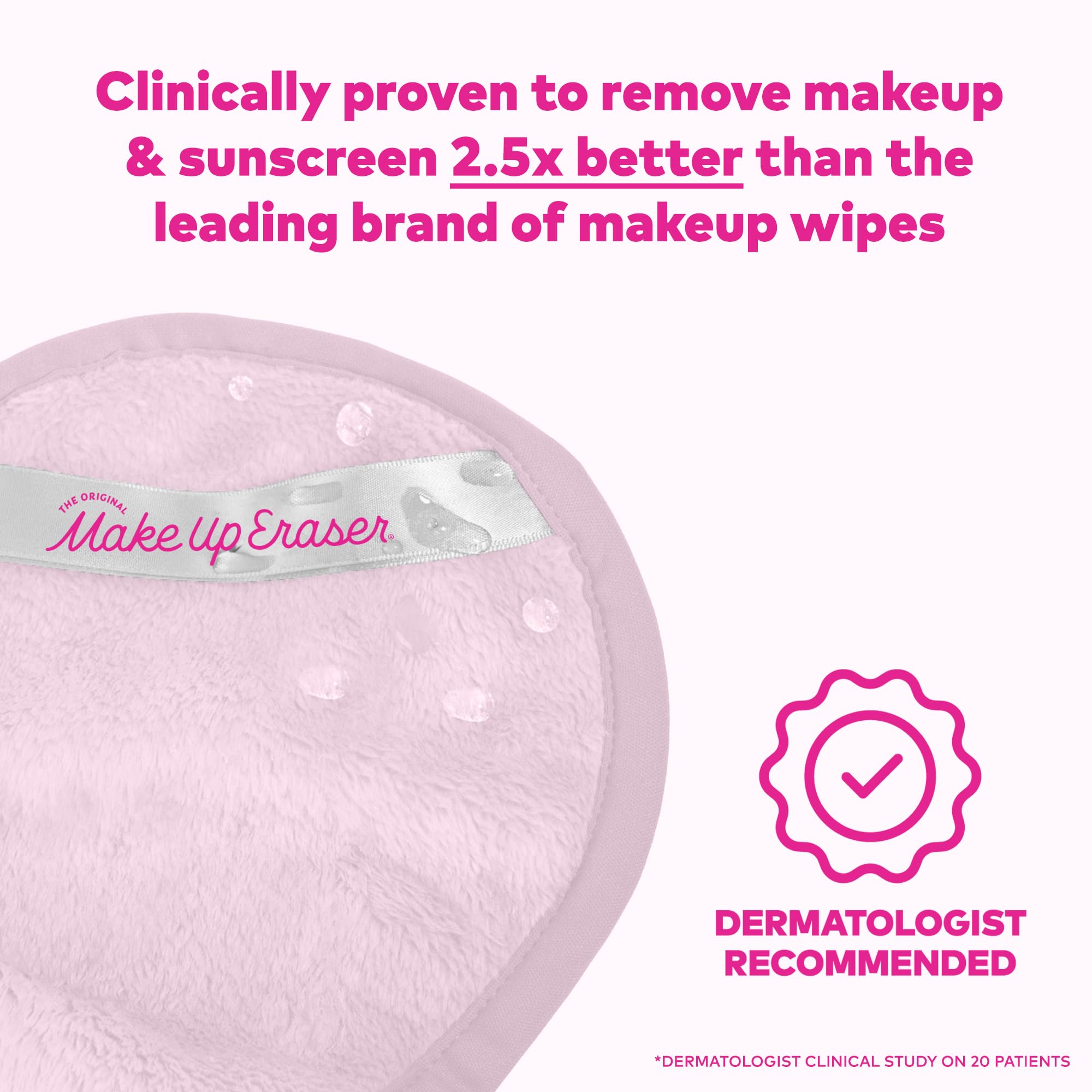MakeUp Eraser Pro – texture des fibres douces pour démaquiller en douceur