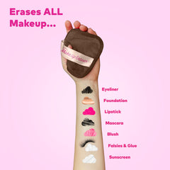 MakeUp Eraser microfibres ultra douces, respect peau sans alcool.