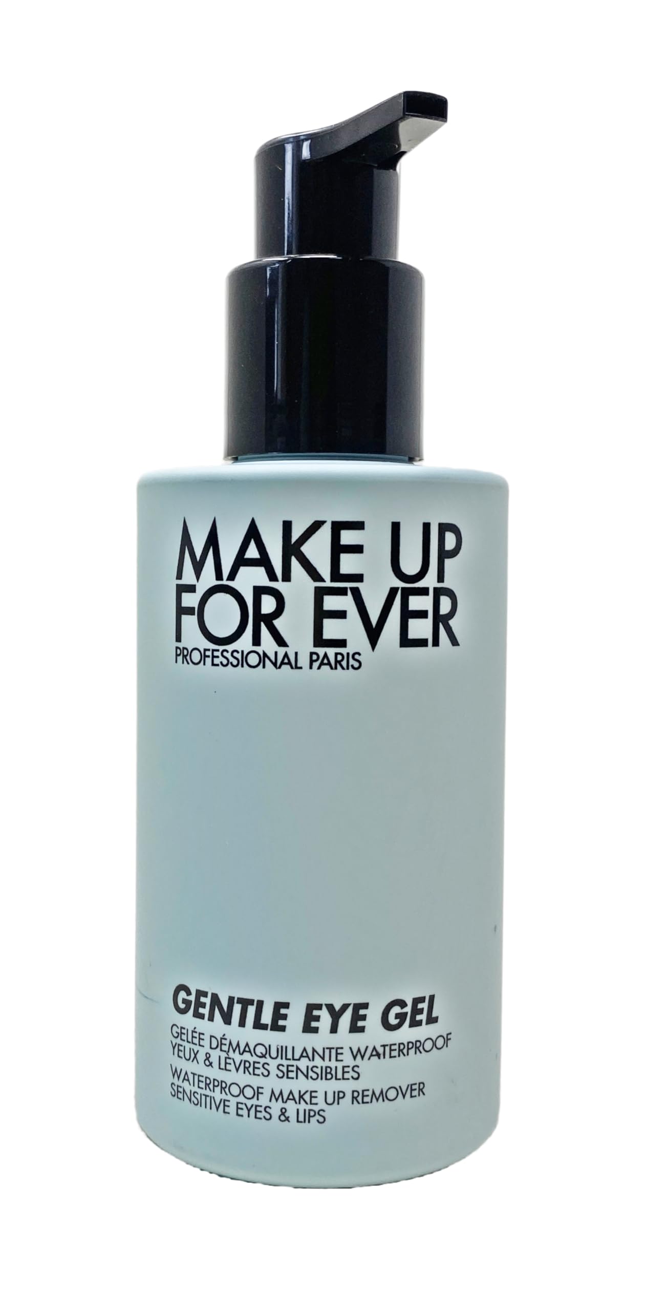 Make Up For Ever Gentle Eye Gel démaquillant yeux résistants à l'eau, bouteille élégante.