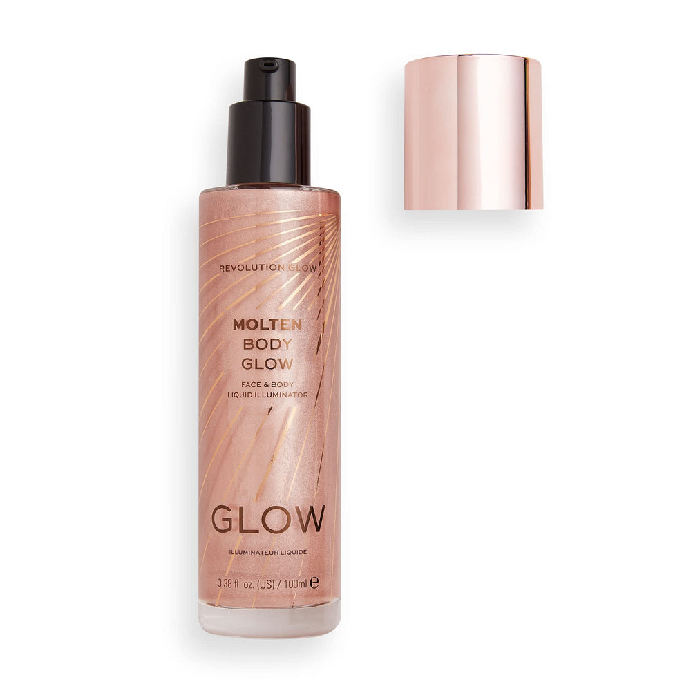 Makeup Revolution Molten Body Glow Rose Gold – bouteille lumineuse pour clavicule et épaule