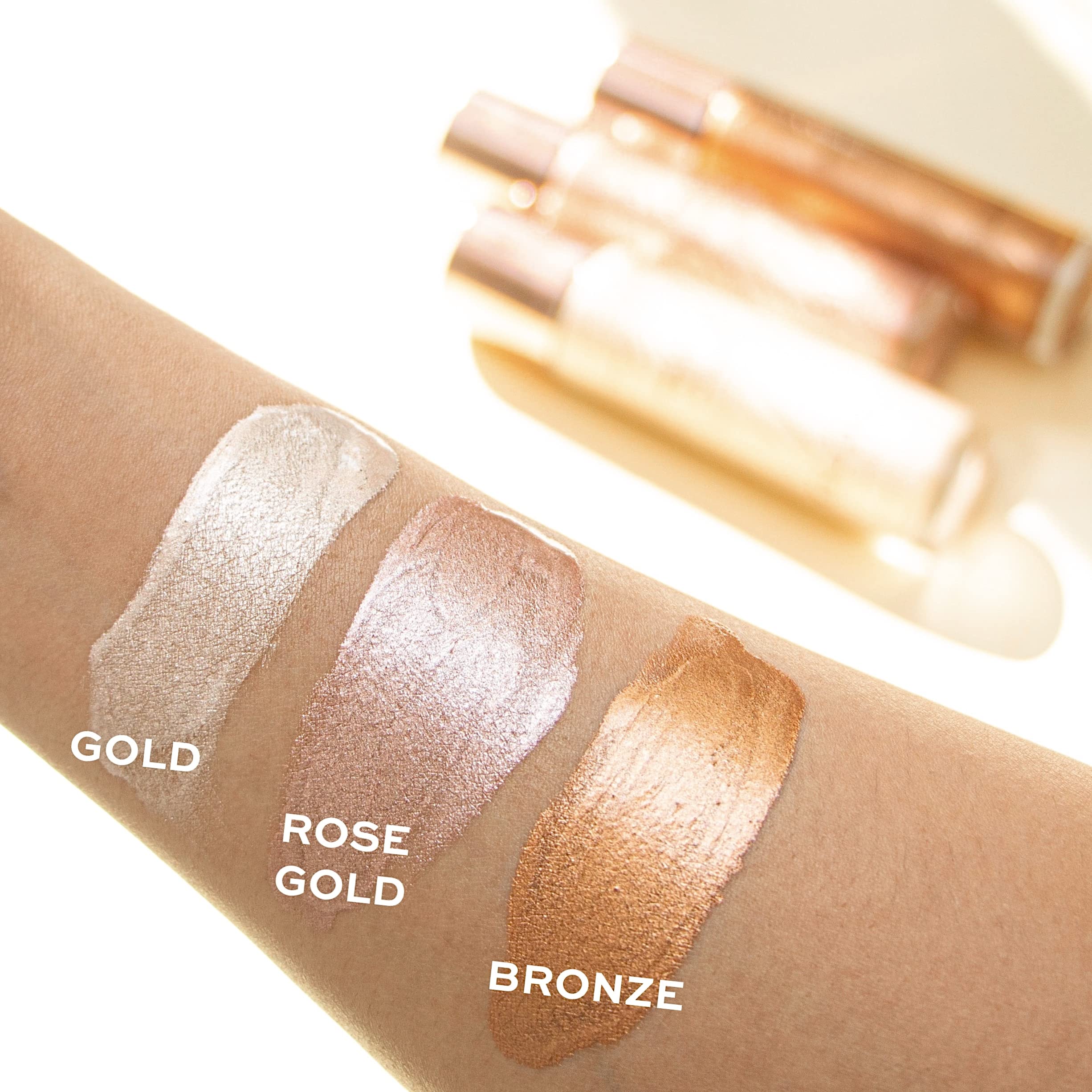 Teinte or de Molten Body Glow Rose Gold pour peaux moyennes à foncées