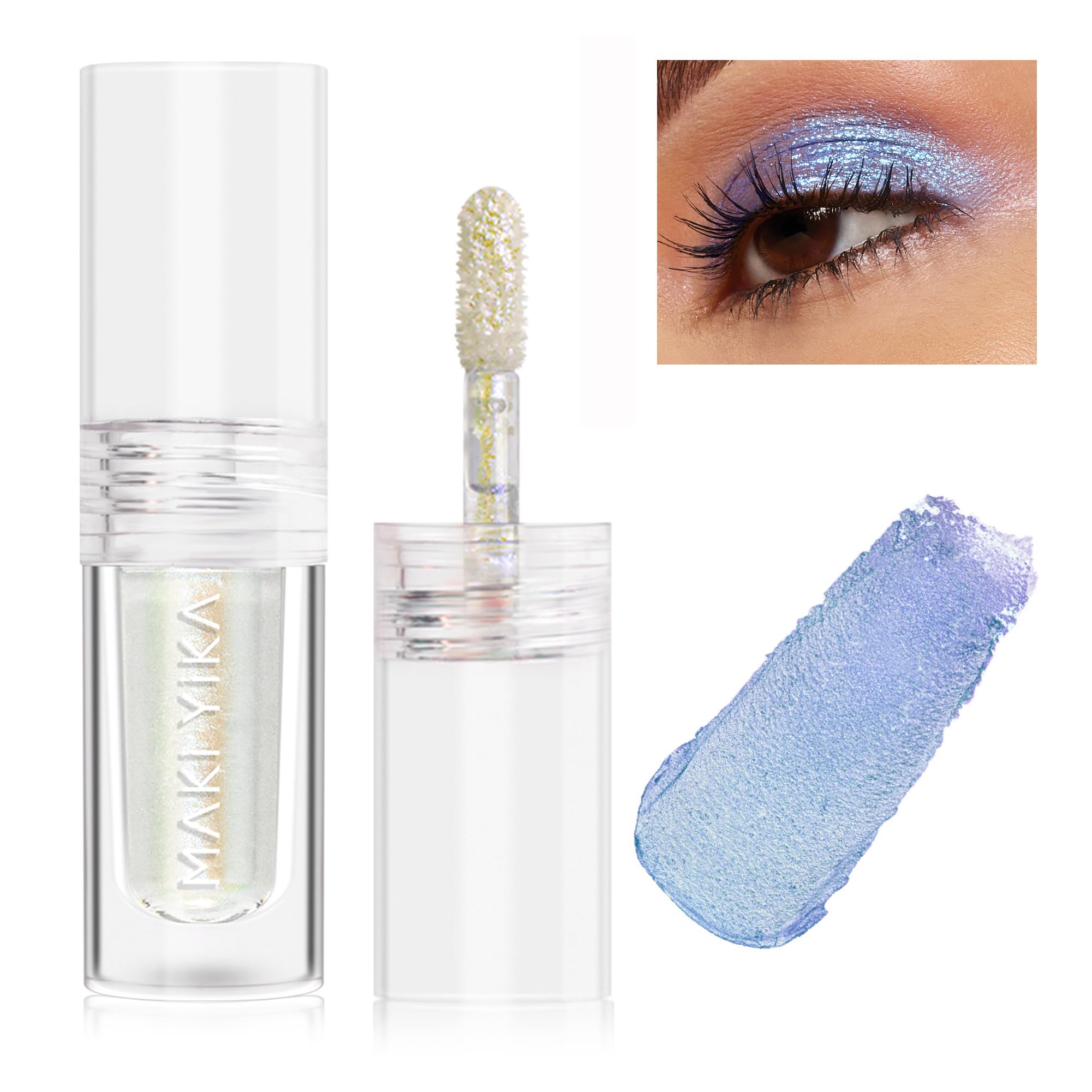 MAKI YIKA ombre liquide multichrome argent reflète la lumière et reste durable.