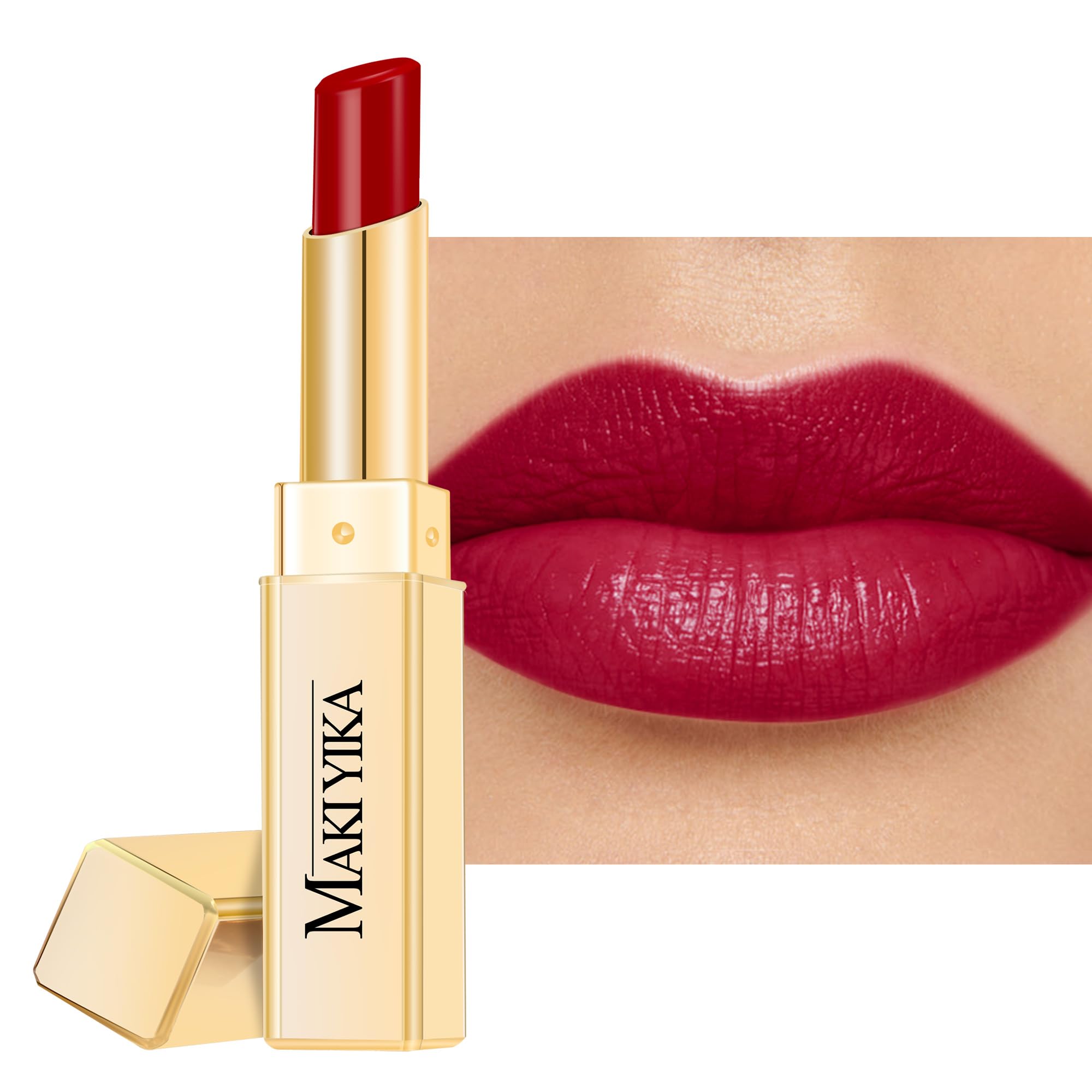 MAKI YIKA rouge à lèvres brillant hydratant avec brillance durable pour lèvres sèches