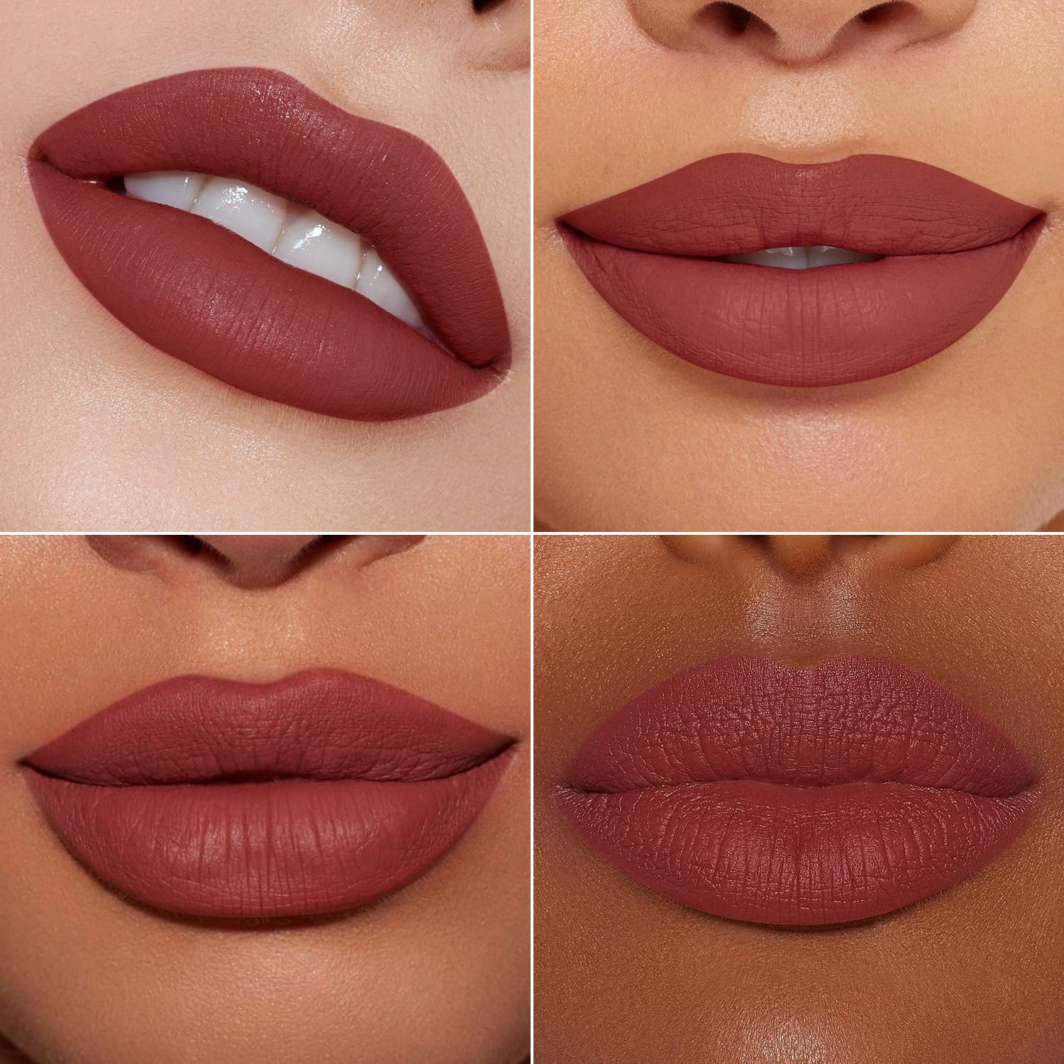 MAKI YIKA tube rouge à lèvres brun nude, texture mate et longue tenue.