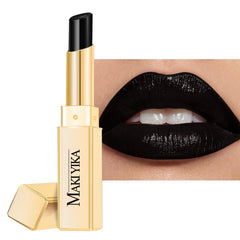MAKI YIKA rouge à lèvres noir brillant – tube élégant avec hydratation longue durée