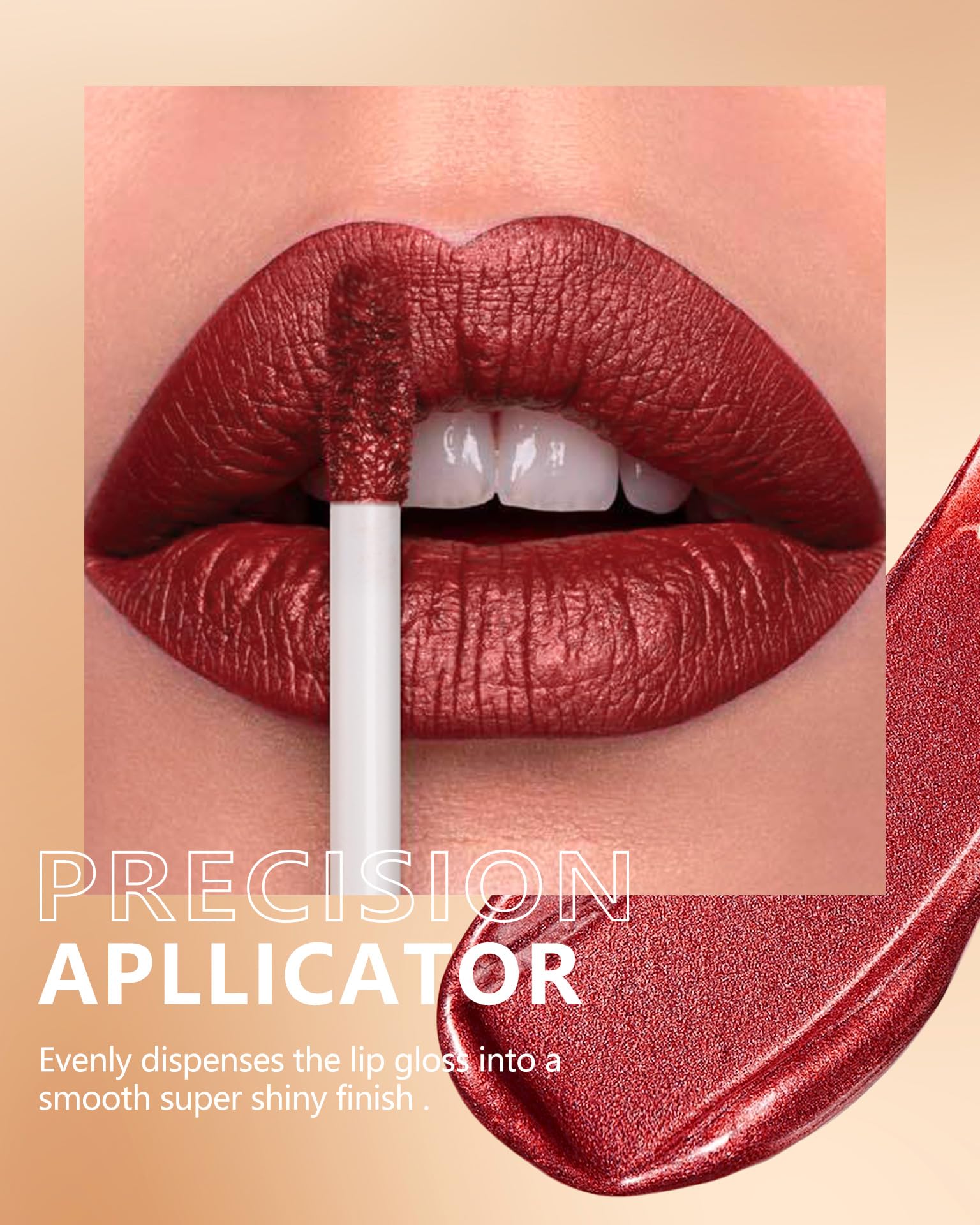 MAKI YIKA rouge glamour, précision de l applicateur pour contour net.