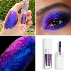 MAKI YIKA Topper holographique pour les yeux violet, effet multichrome changeant.