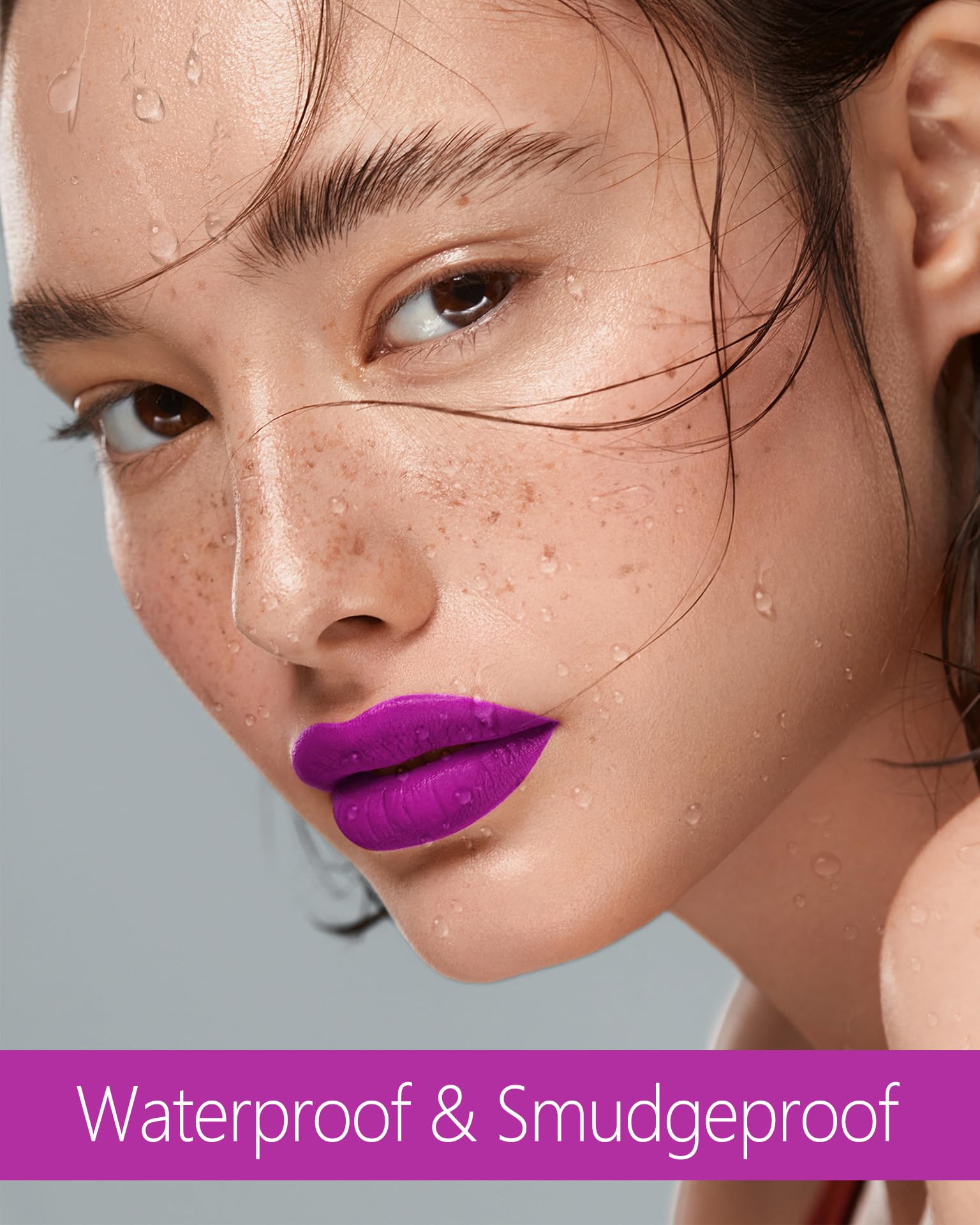 MAKI YIKA rouge à lèvres violet, couleur longue tenue sans bavure.