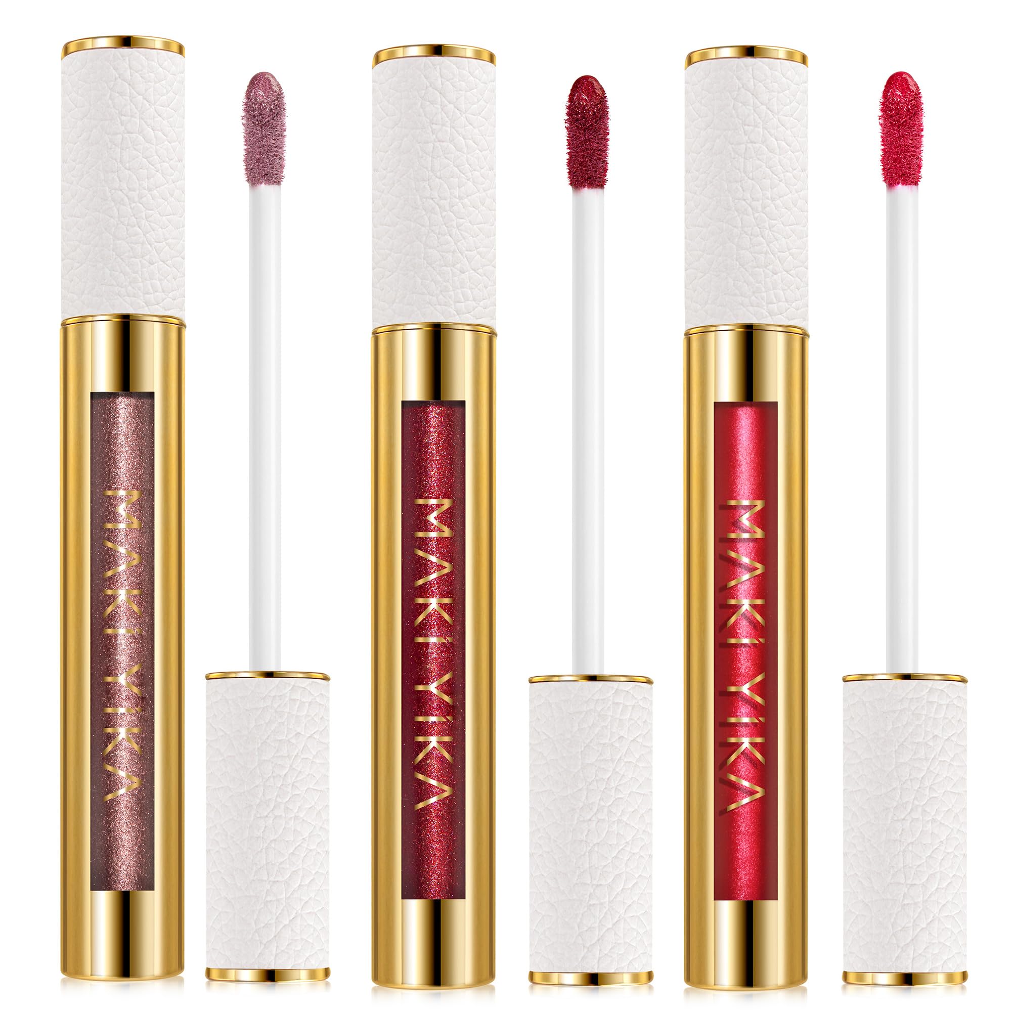 MAKI YIKA nude métallique – close-up, couleur lumineuse et longue tenue