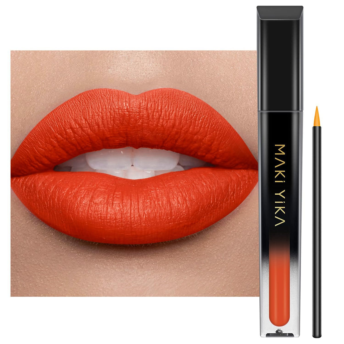 MAKI YIKA rouge orange – application fluide pour un résultat précis