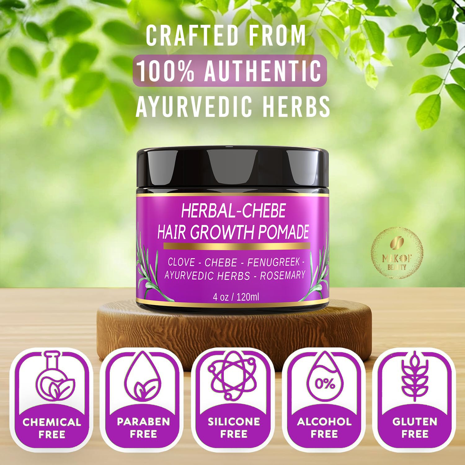 MAKOF BEAUTY Chebe Pomade Nourrissante Texture Crème — douceur et vitalité pour les cheveux