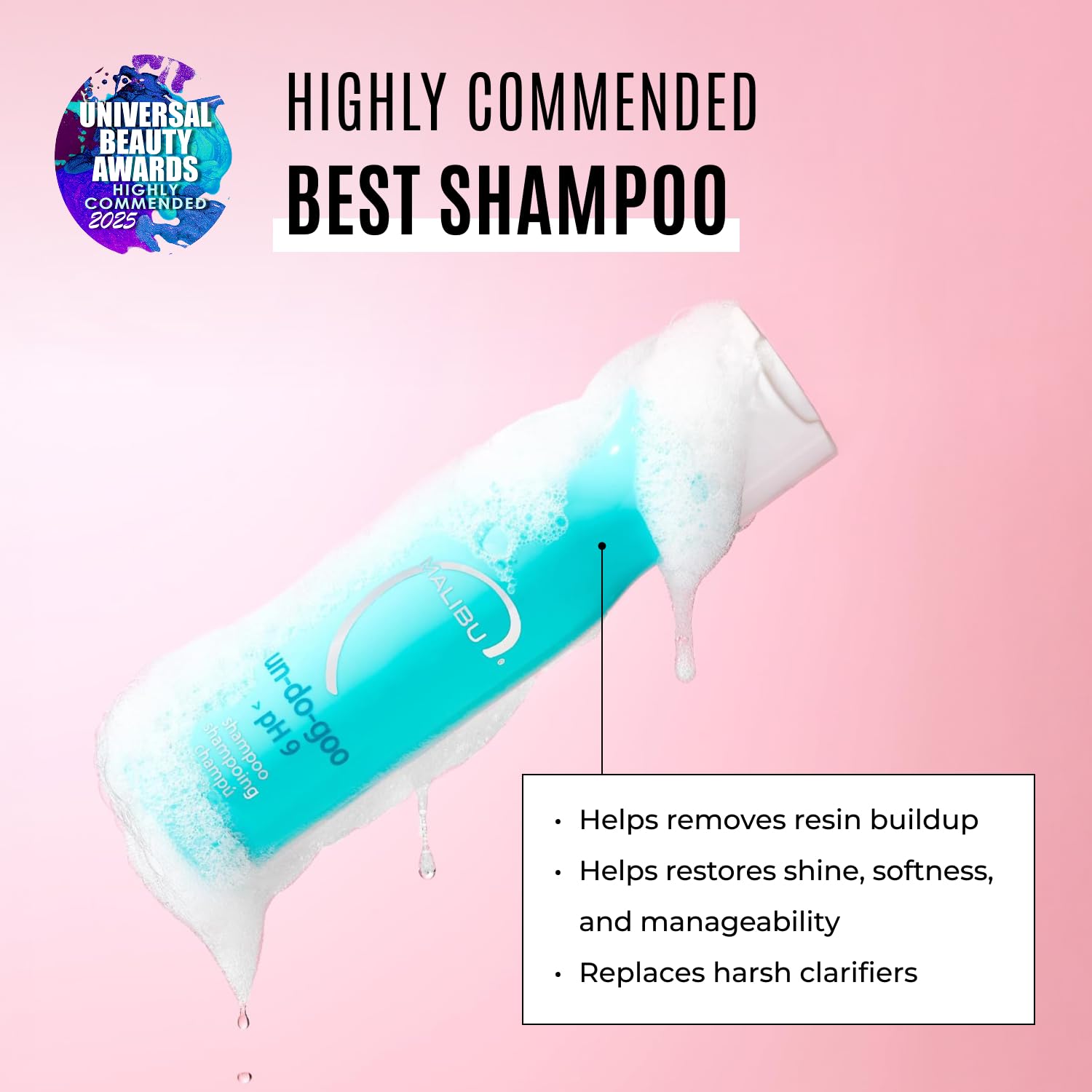 Malibu C Detox cheveux – mousse : purification en douceur pour cheveux propres.