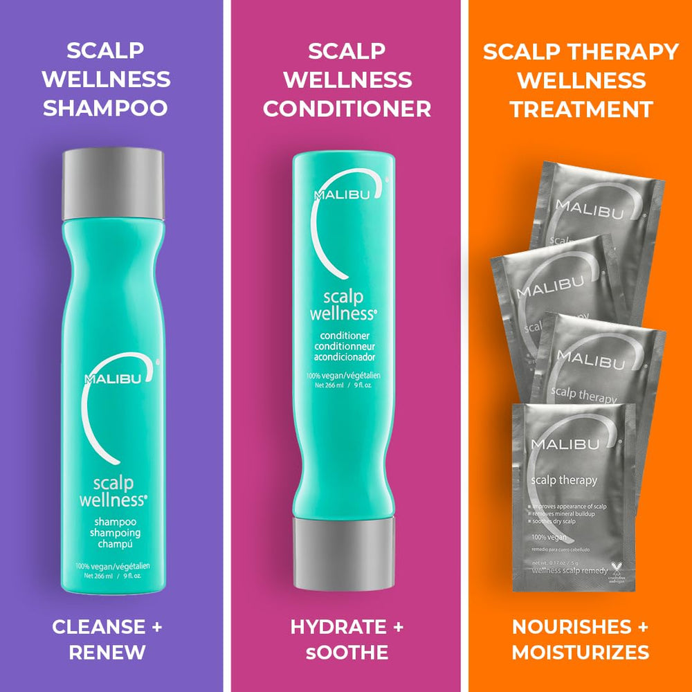 Malibu C Detox Shampoing Cuir-chevelu Menthe – texture rafraîchissante qui revitalise.