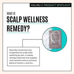 Cristaux Malibu C dissous: application efficace sur cuir chevelu.