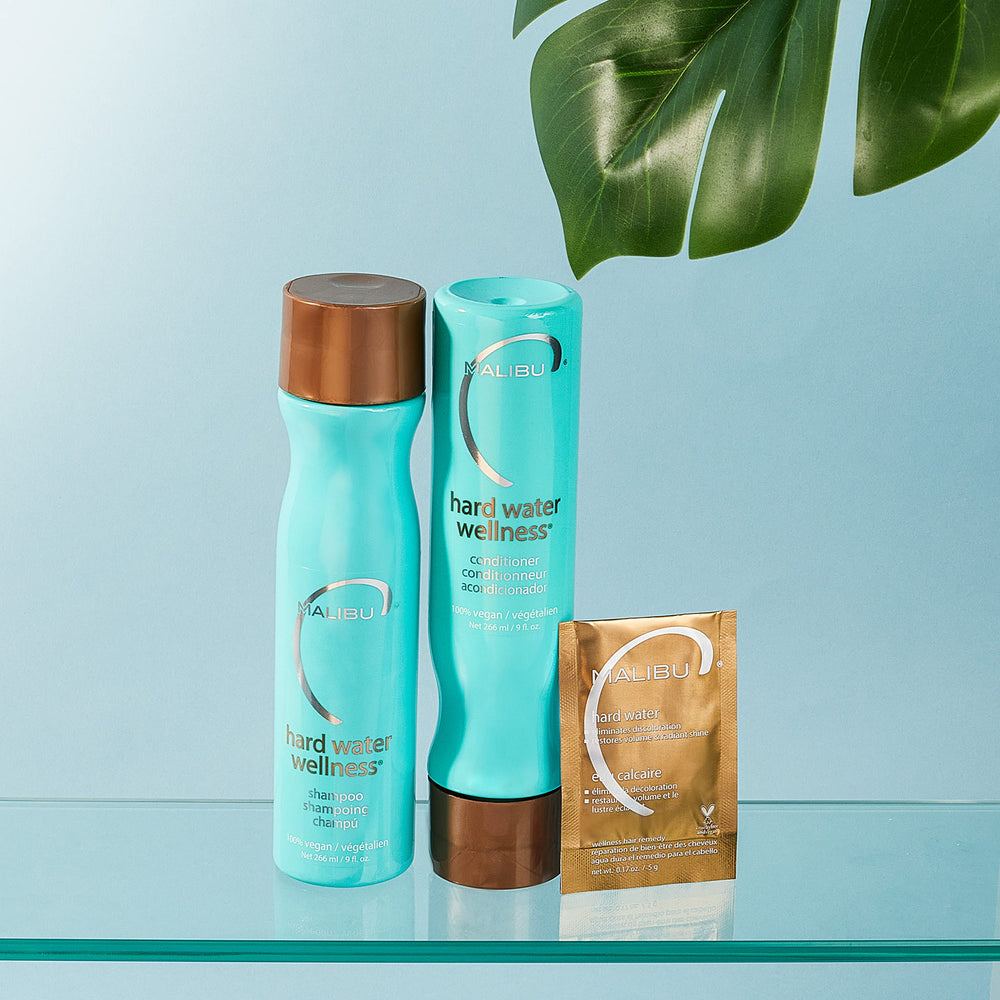 Ingrédients Malibu C: Provitamine B5, Acide Citrique et Protéines Lin pour renforcer les cheveux.