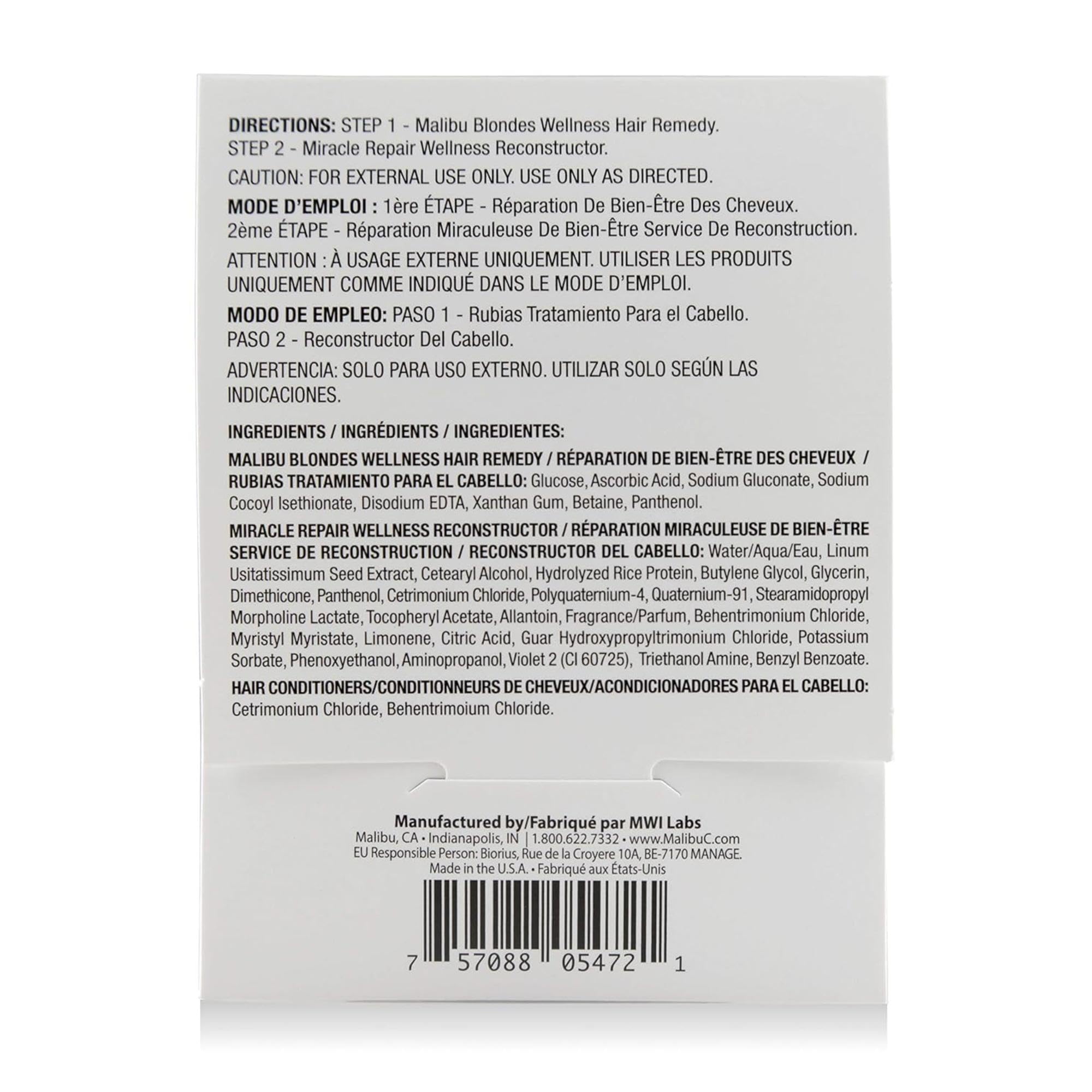 Malibu C Mini Rehab Blondes – tonifiant violet neutralisant les reflets indésirables