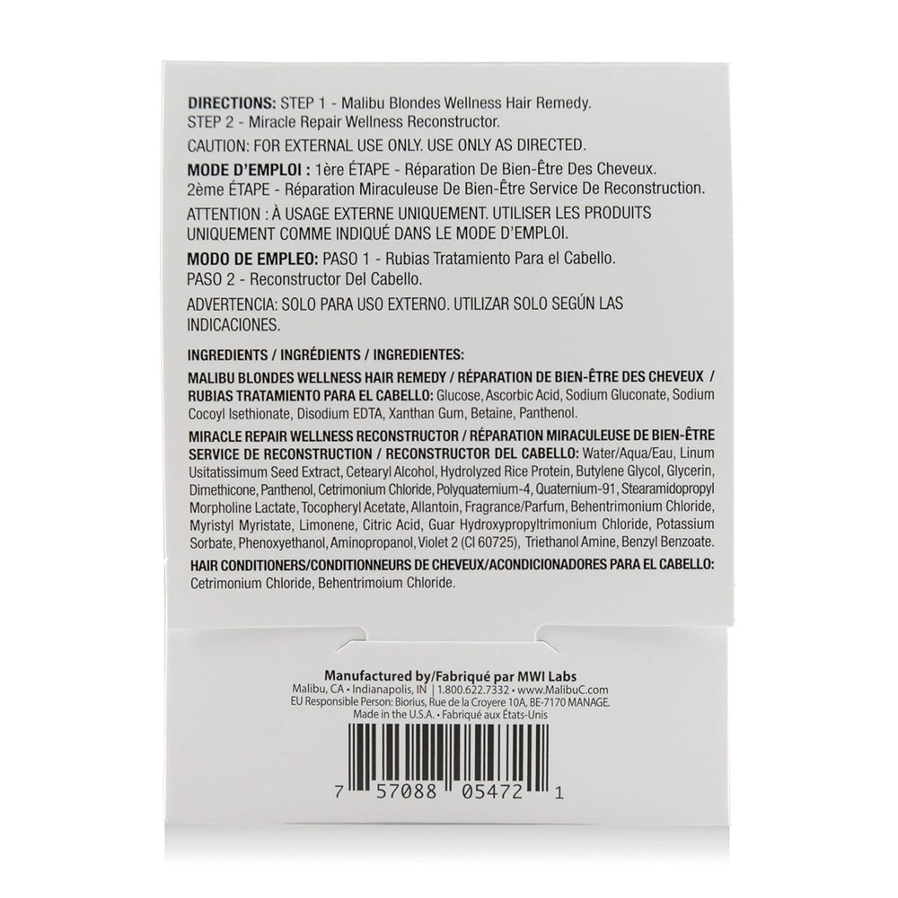 Malibu C Mini Rehab Blondes – tonifiant violet neutralisant les reflets indésirables