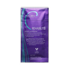 Malibu C Rehabilit8 conditionneur smoothing paquet; hydratation intense pour cheveux fragiles.