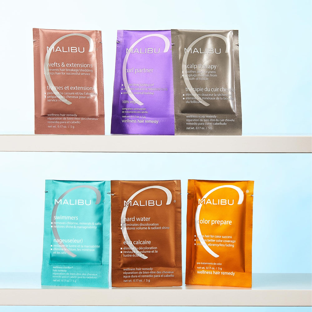Rinçage après utilisation et après-shampoing avec Malibu C Remède Nageurs.
