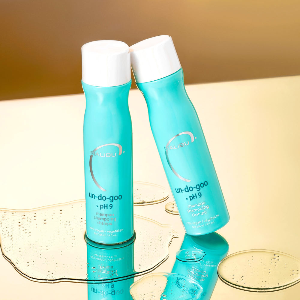 Malibu C Résidus de produits – élimination pour texture plus légère.