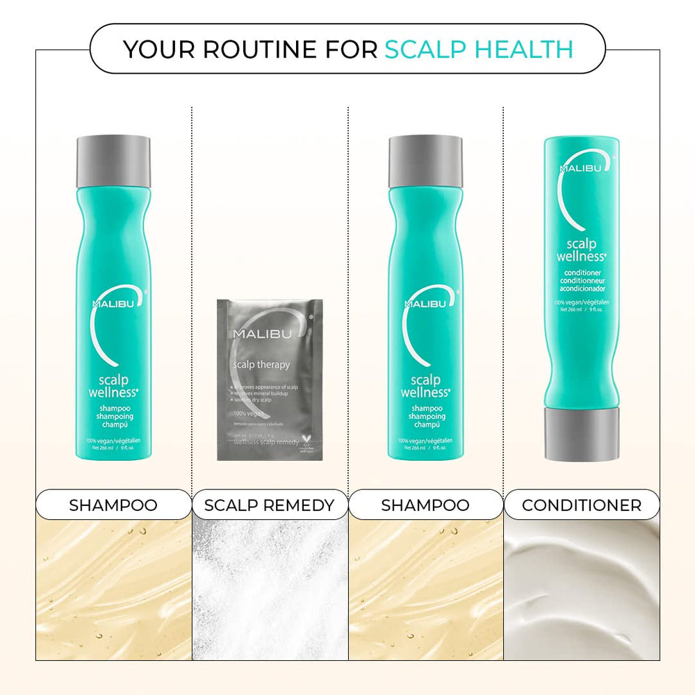 Malibu C Shampoing application quotidienne, soins complémentaires avec conditionneur.