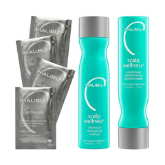 Malibu C Shampoing Bien-être cuir-chevelu – nettoie et rafraîchit grâce à la menthe.
