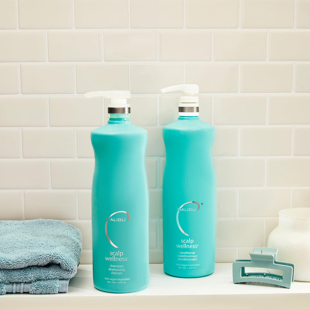 Malibu C Shampoing menthe et menthol, touche rafraîchissante pour une sensation vivifiante.