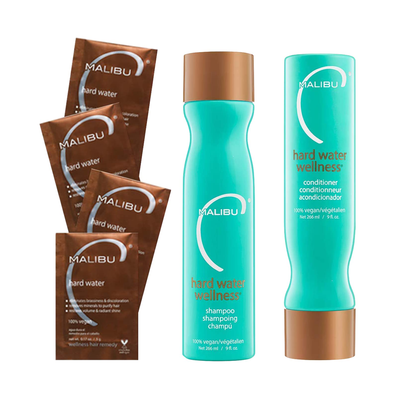Malibu C shampooing eau dure en sachets detoxifiant et clarifiant les cheveux