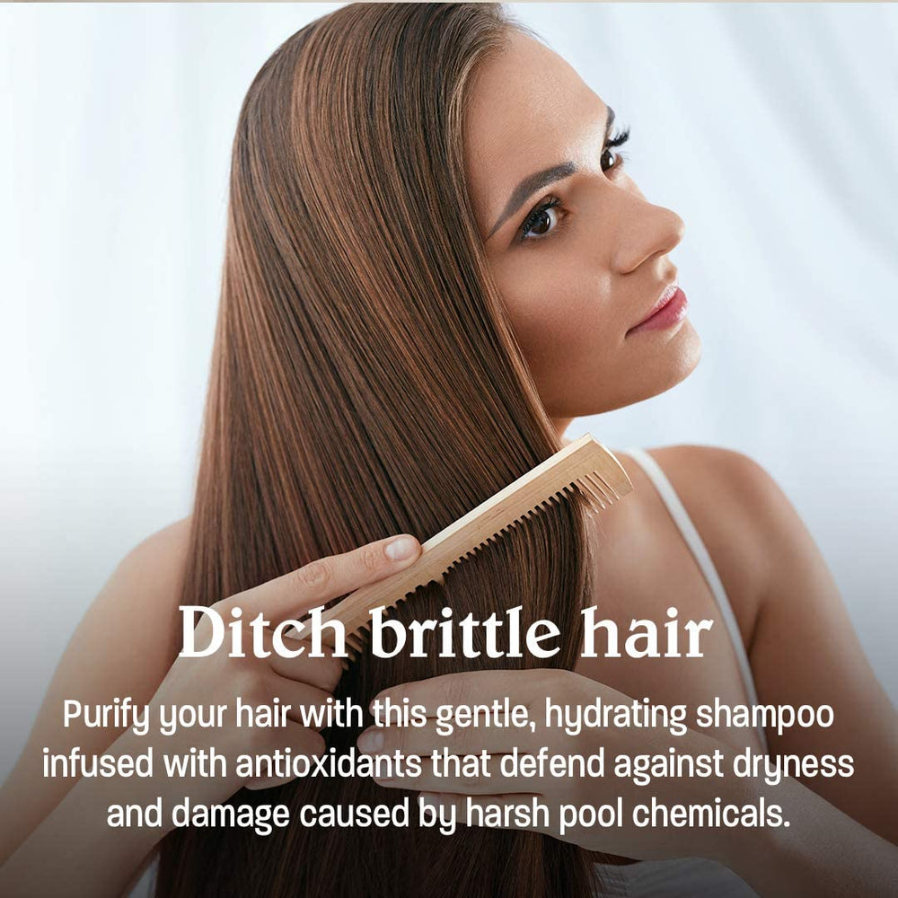 Texture du conditioner Malibu C Swimmers: résultat lisse et brillant après exposition au sel.
