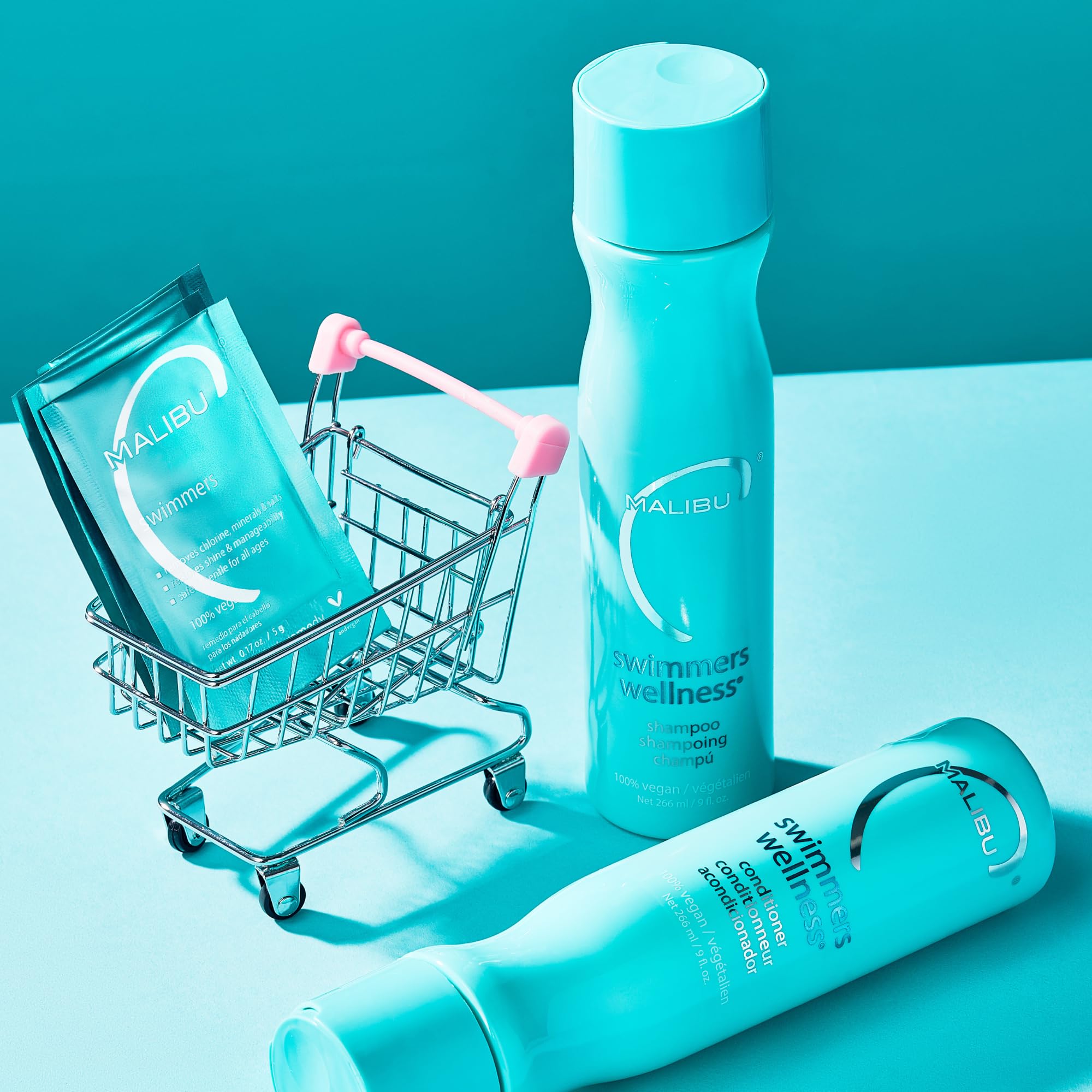 Texture crème du conditioner, démêlage facilité après nage.