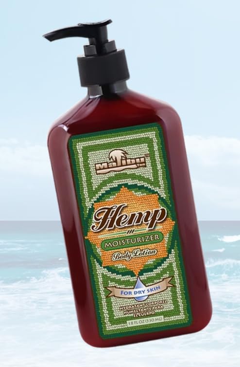 Malibu Tan Lotion Corps, texture crème, absorption rapide pour peau sèche.