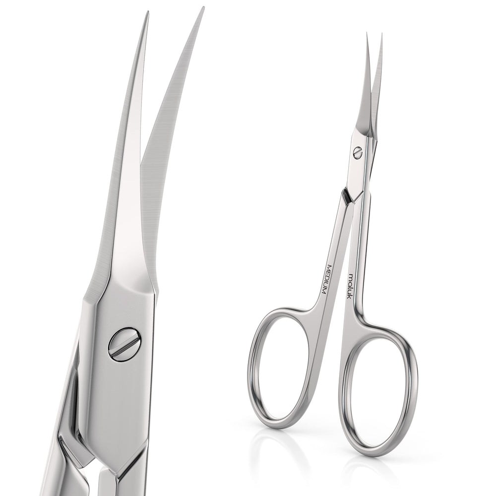 Maluk ciseaux cuticules incurvés pour une coupe nette et précise.