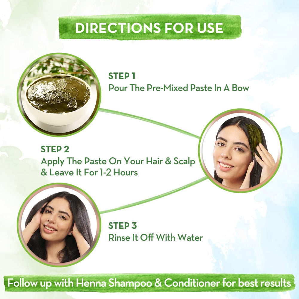 Mamaearth Henna Pâte couvre les gris avec une nuance naturelle durable.