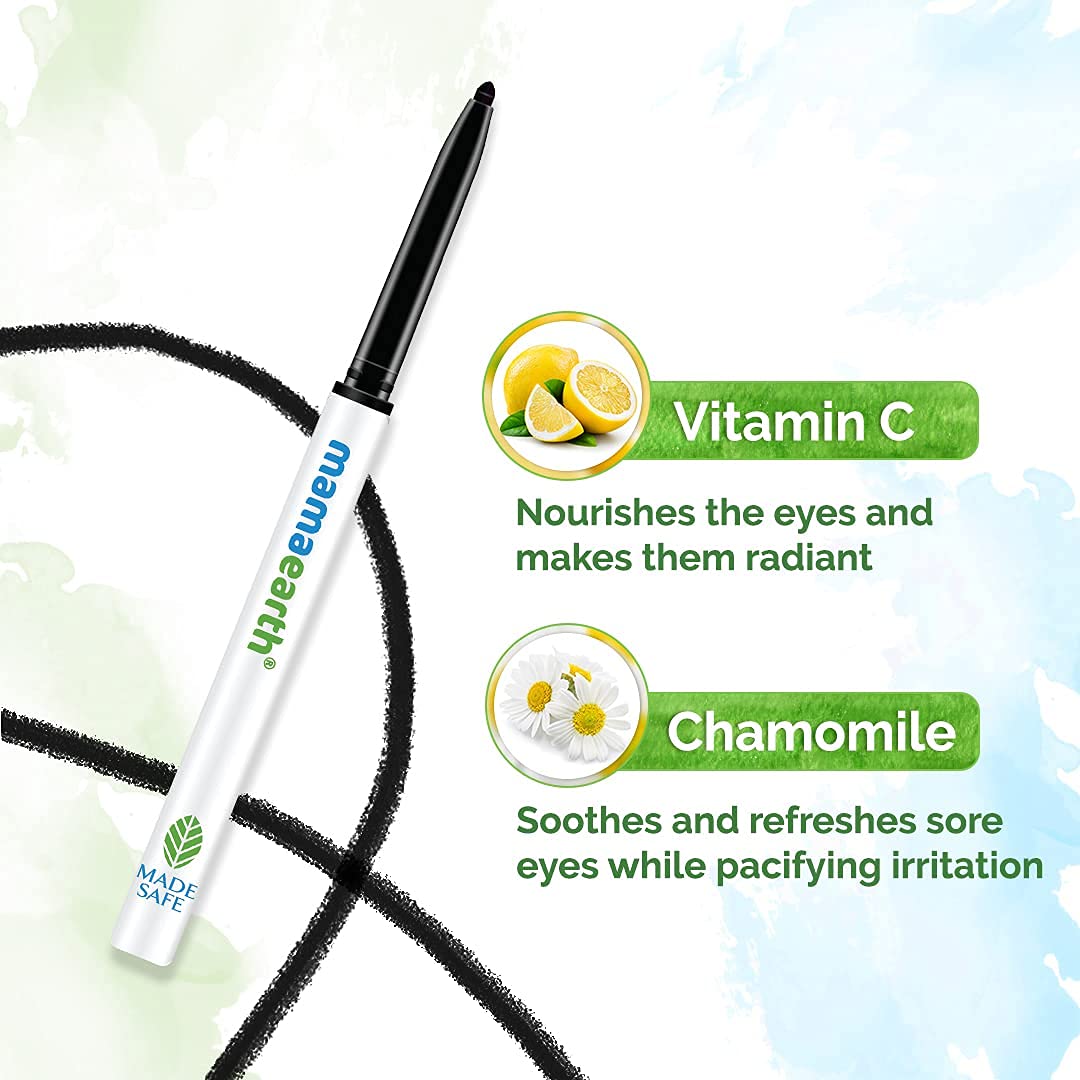 MAMAEARTH Kajal portable, idéal pour maquillage rapide au quotidien.