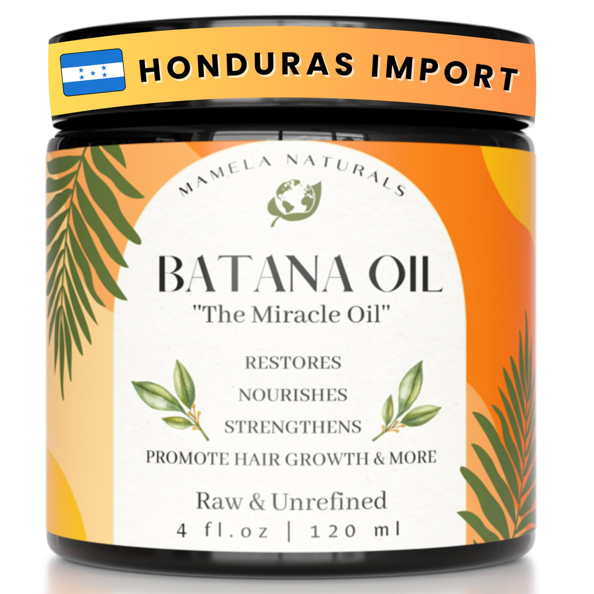 Mamela Naturals Huile de Batana en bouteille, soin nourrissant pour cheveux.