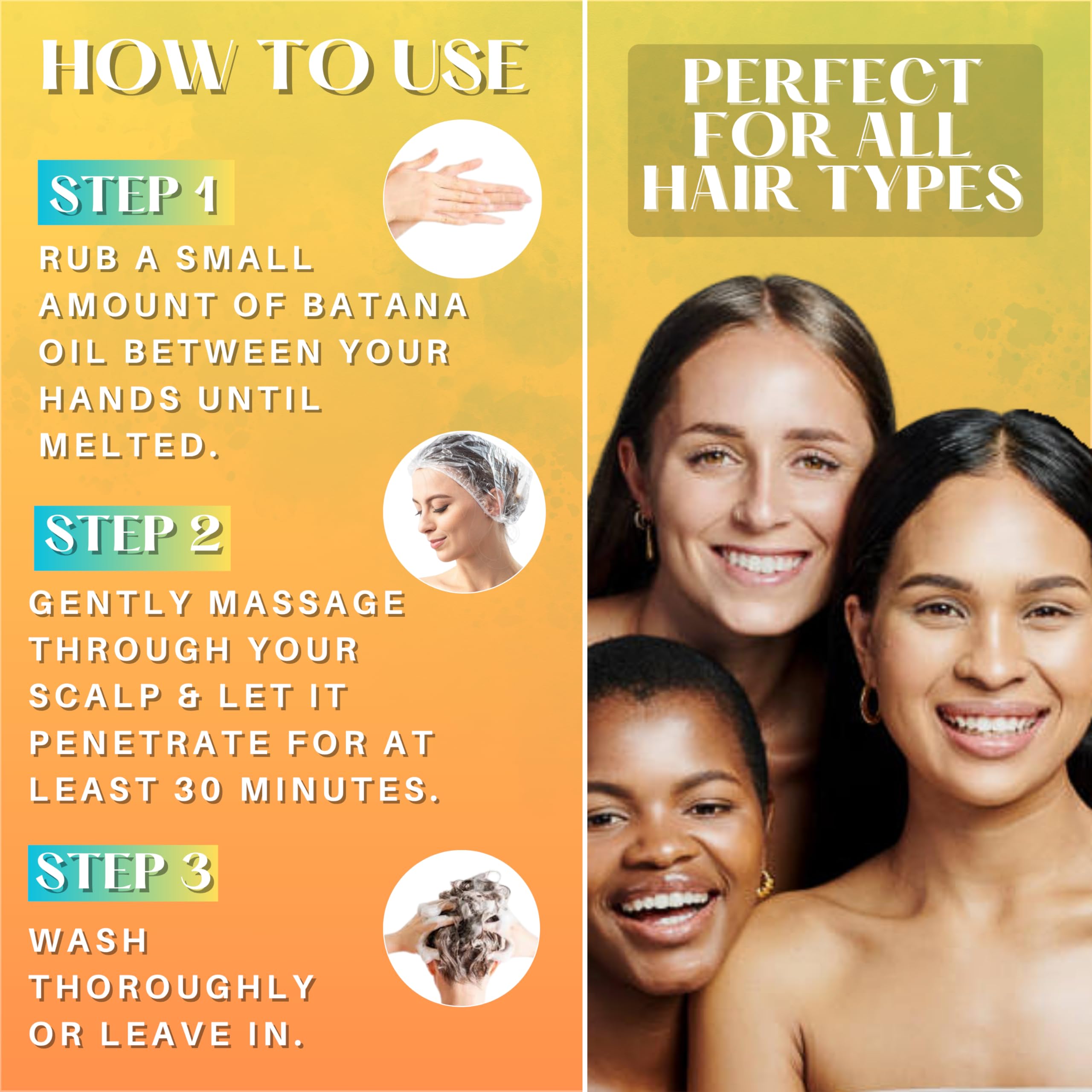 Emballage écologique Mamela Naturals Batana, idéal pour tout type de cheveux.