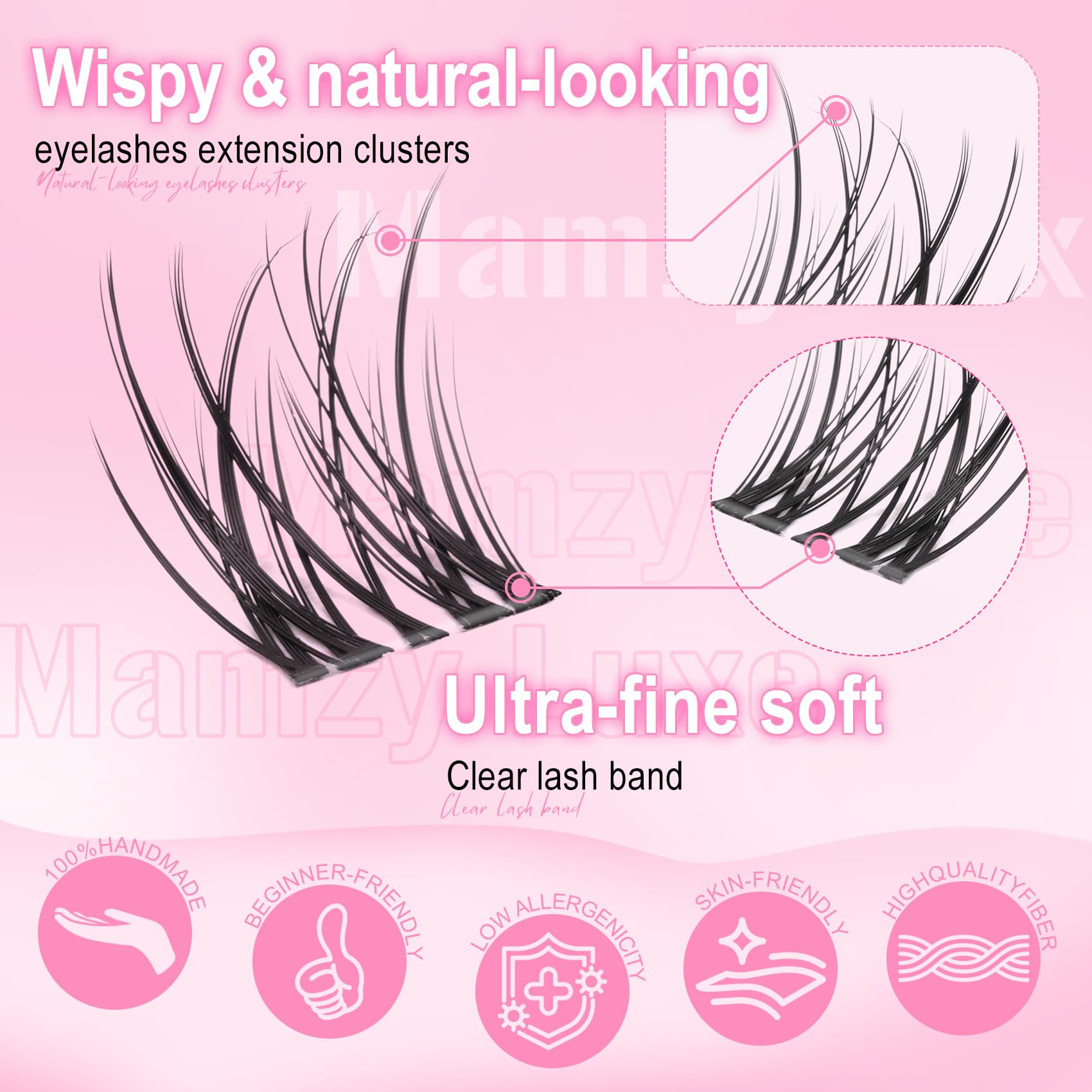 Mamzy Luxe ensemble extension cils pour un look journée.