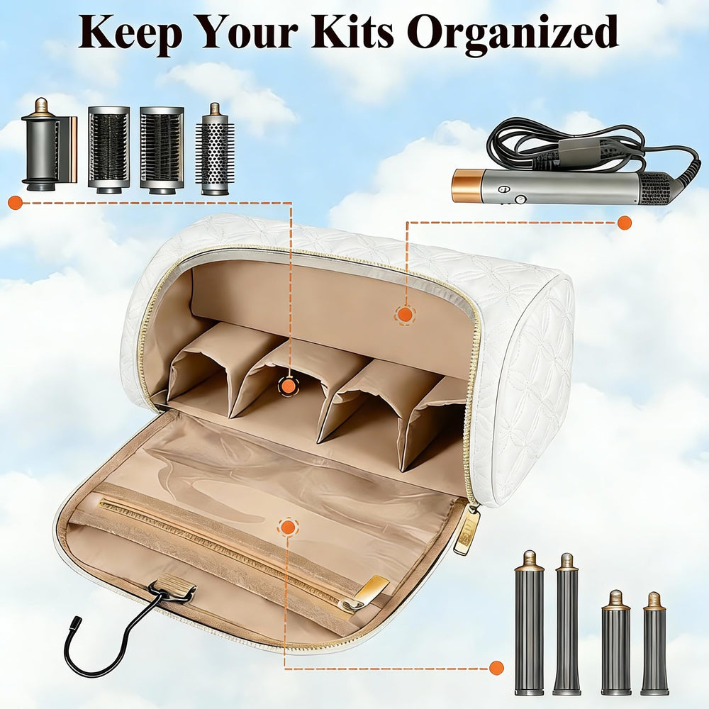 Poche transparente zippée Mancro Airwrap: accès rapide et visibilité des petits accessoires.