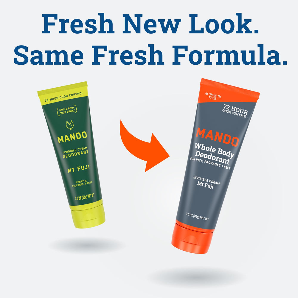 Application de la crème Mando sur peau sensible.